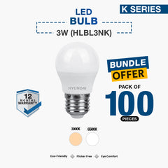 100X LED Bulb Light 3W (HLBL3NK)