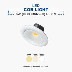 Hyundai LED COB Spot Light 6W (HL3CB6N2-C) PF 0.9