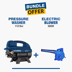 Hyundai Pressure Washer 110 Bar (HPW110-IM) + Electric Blower 600W