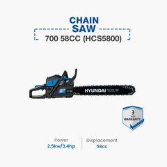 Hyundai Chain Saw Techno 700 58CC (HCS5800)
