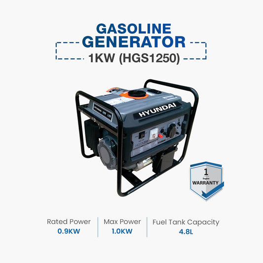 Hyundai Gasoline Generator 1KW (HGS1250)