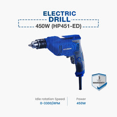 Hyundai Electric Drill 450W (HP451-ED)