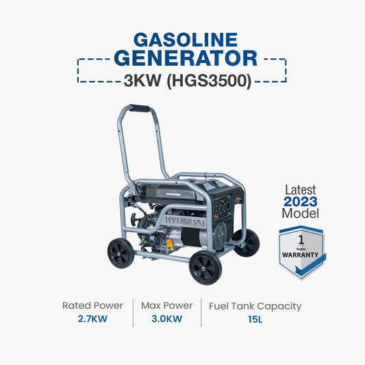 Hyundai Gasoline Generator 3 KW (HGS3500)