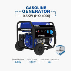 Hyundai Gasoline Generator 9.5KW (HX14000)