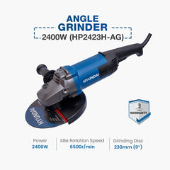 Hyundai Angle Grinder 2400W (HP2423H-AG)