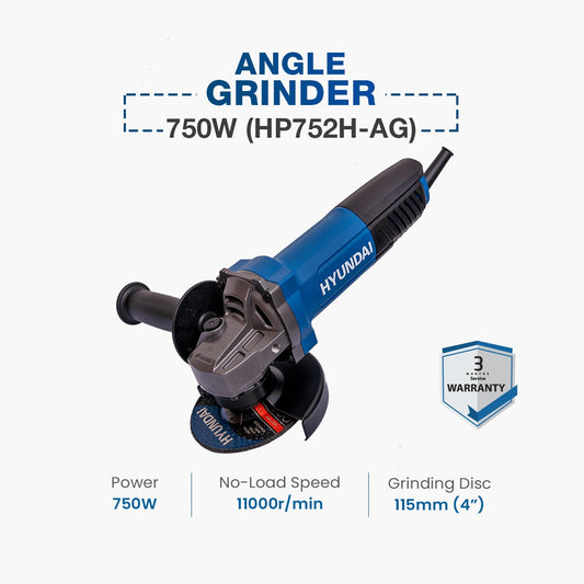 Hyundai Angle Grinder 750W (HP752H-AG)