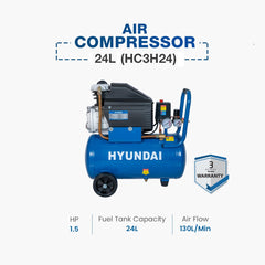 Hyundai Air Compressor 24L 1.5HP (HC3H24)