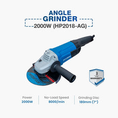Hyundai Angle Grinder 2000W (HP2018-AG)