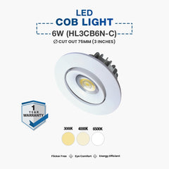 Hyundai LED COB Spot Light 6W (HL3CB6N)
