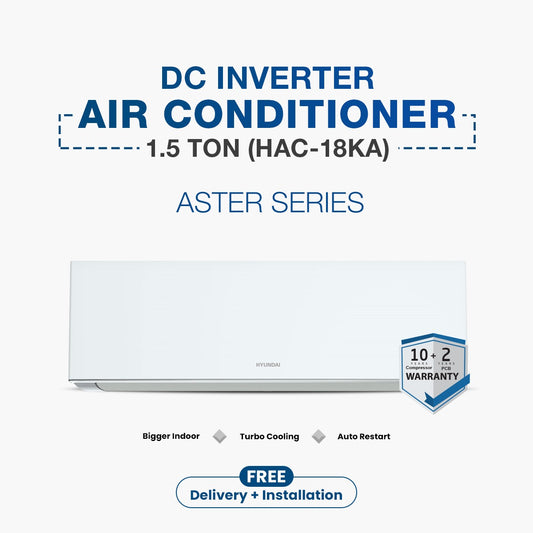 Hyundai DC Inverter AC Aster Series 1.5 Ton (HAC-18KA)