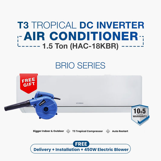 Hyundai T3 DC Inverter AC Brio Series 1.5 Ton (HAC-18KBR)