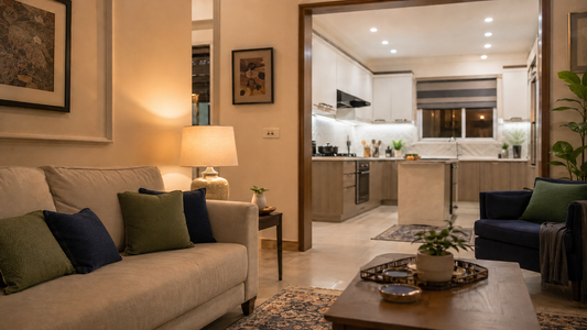 Pakistani home lit room by room, showing how many watts of LED bulb each room needs