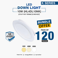 120X LED Down Light 10W (HL4DL10NK)