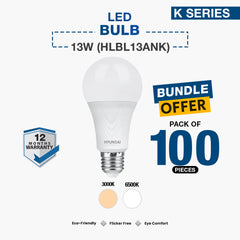 100x LED Bulb Light 13W (HLBL13ANK)