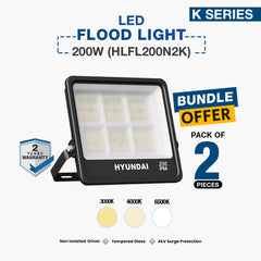 2X LED Flood Light 200W (HLFL200N2K)