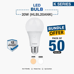 50x LED Bulb Light 20W (HLBL20ANK)