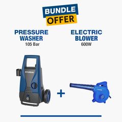 Hyundai Pressure Washer 105 Bar (HPW105S) + Electric Blower 600W