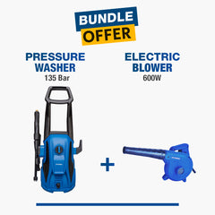 Hyundai Pressure Washer 135 Bar (HPW1354A) + Electric Blower 600W