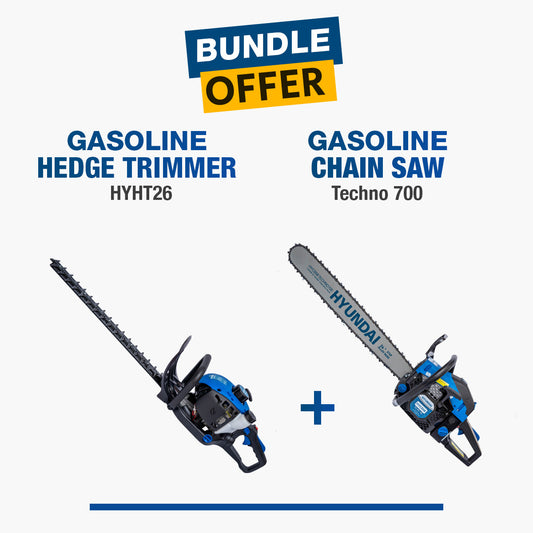 Hyundai Gasoline Chain Saw Techno 700 (HYCS58) +Gasoline Hedge Trimmer
