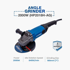 Hyundai Angle Grinder 2000W (HP2018H-AG)