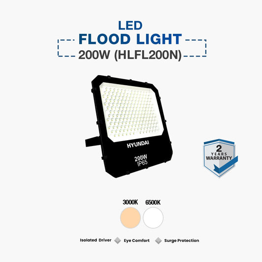 Hyundai LED Flood Light 200W Industrial (HLFL200N)