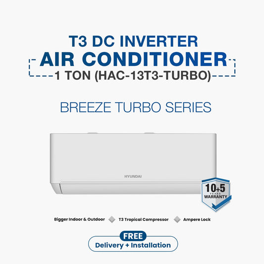 Hyundai T3 DC Inverter AC Breeze 1 Ton (HAC-13T3-TURBO)