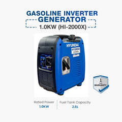 Hyundai Gasoline Inverter Generator 1.0KW (HI-2000X)