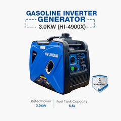 Hyundai Gasoline Inverter Generator 3.0KW (HI-4900X)