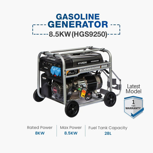 Hyundai Gasoline Generator 8.5 KW (HGS9250)